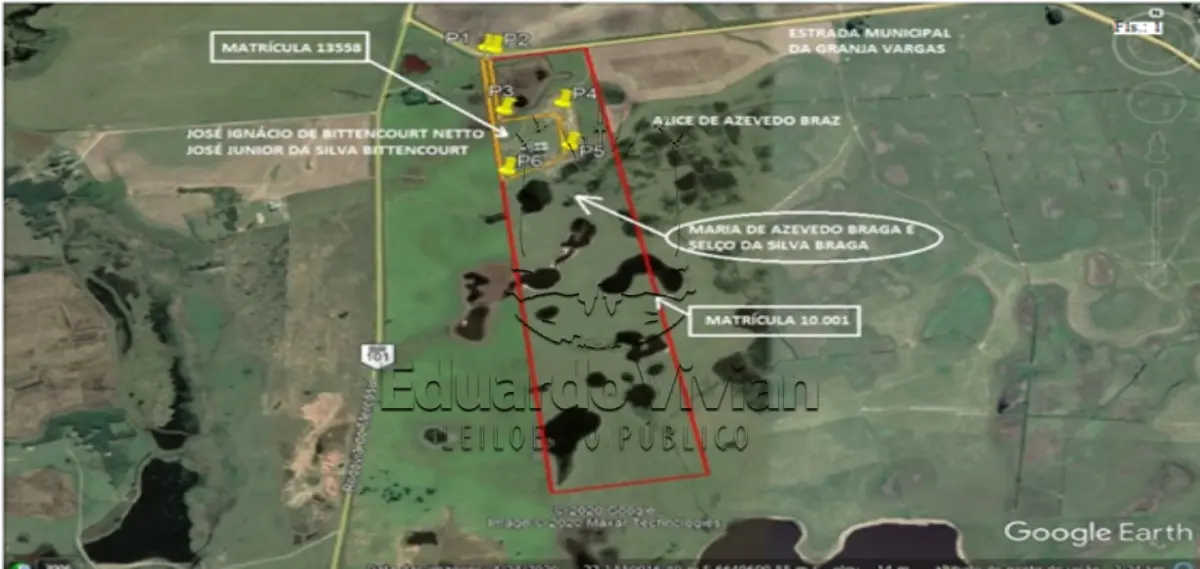 LOTE 001 - Uma área rural de terras situada na localidade de Butiatuva, município de Palmares do Sul, com área superficial de 5,00 hectares, descrita na Matrícula 13.558.