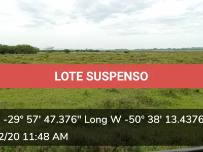 LOTE 001 - VENDA JUDICIAL DE IMÓVEL RURAL PELA COMARCA DE SANTO ANTÔNIO DA PATRULHA COM AREA DE 318.229,00 m2