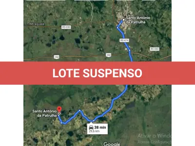 LOTE 001 - VENDA JUDICIAL DE IMÓVEL RURAL PELA COMARCA DE SANTO ANTÔNIO DA PATRULHA COM AREA DE 318.229,00 m2
