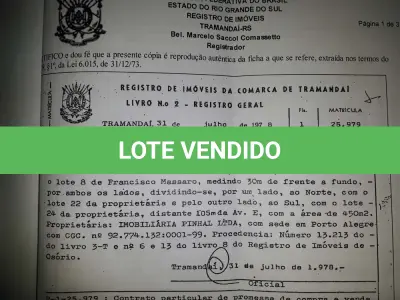 LOTE 002 - IMOVEL EM PINHAL - LOTE 23, QUADRA 31-B NA RUA 13
