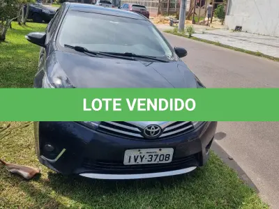 LOTE 001 - TOYOTA/COROLLA GLI18 CVT Ano/modelo: 2014/2015 Placa: IVY3708 Chassi: 9BRBLWHE8F0013034 RENAVAM: 1020057197